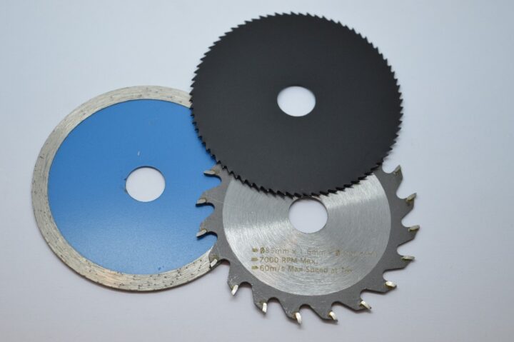 Pack of 3 SOLENT TOOLS Saw Blades For ERBAUER EMCS650: Wood Cutting TCT Blade, Wood & Plastic Cutting HSS Blade & Tile Cutting Diamond Blade