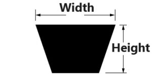 vee belt belts v shape drive height width section
