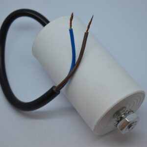 capacitor microfarad rating uF μF wires terminals hum humming direction start run